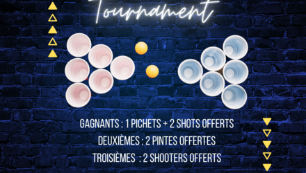 Beer pong event Tuesday 